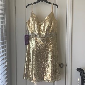 Grace Karin formal/wedding/cocktail dress gold 14